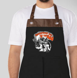 Artisan Collection Espresso Full Length Apron With Faux Leather Strap